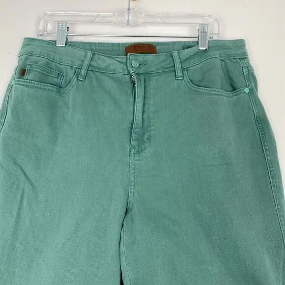 Judy Blue Women’s High Waist Wide Leg Jeans Tummy Control Top Size 15/32 Stretch - Picture 10 of 12
